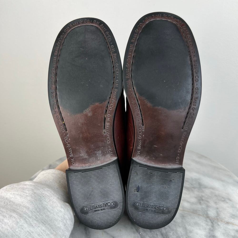 Vintage G.H. Bass & Co. Women's Brown Genuine Leather Tassel Loafers (Sz 8) - Picture 7 of 11